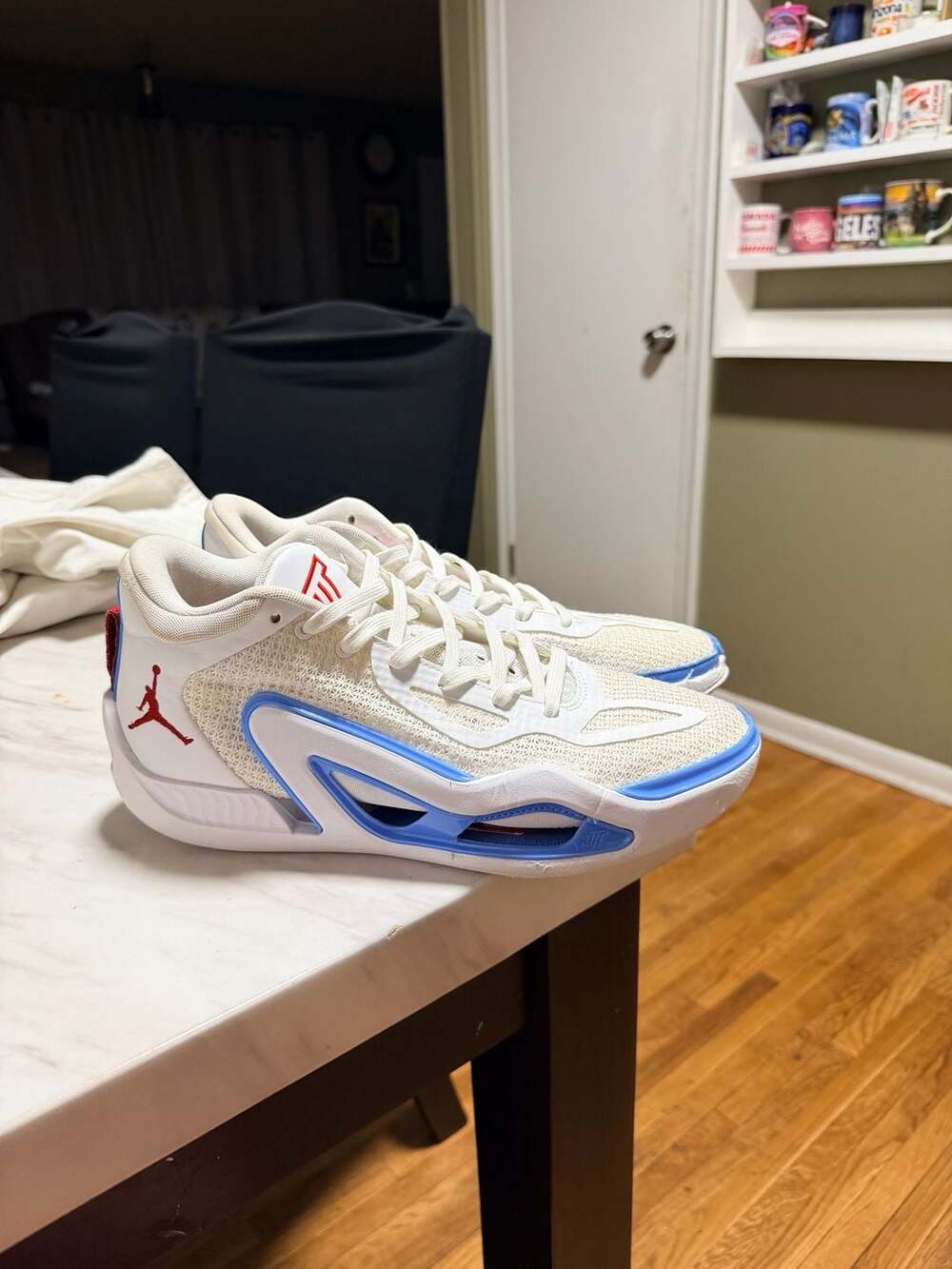 Nike Jordan Tatum 1 Sneakers White Blue Red Custom Archer AV